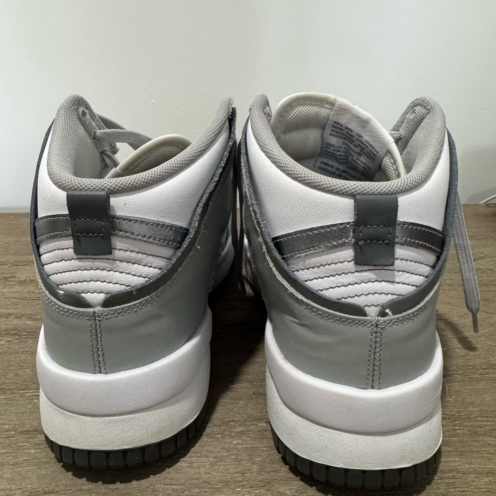 Nike Dunk High Up Gray and White High-Top Shoes | Good Used Condition - Picture 8 of 10